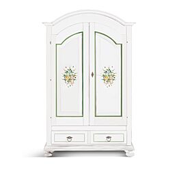 Armadio 2 ante finitura bianco con decori