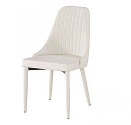 Sedia di Design in tessuto Beige a righe