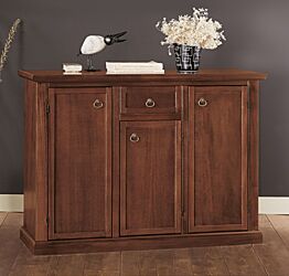 Credenza in legno finitura noce, arte povera - cm 120x88