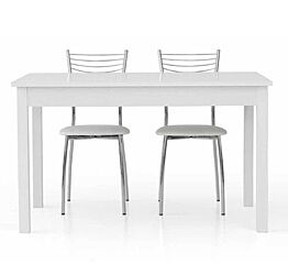 Tavolo allungabile in legno, finitura bianco frassinato Zenzero Shop