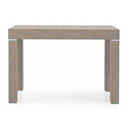 Consolle allungabile in legno, finitura tortora, apertura con binario