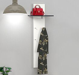 Offerta appendiabiti moderno, Bianco laccato e Ardesia