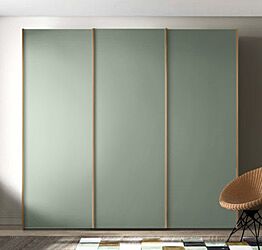 Armadio moderno a 3 ante scorrevoli in finitura Agave Zenzero Shop