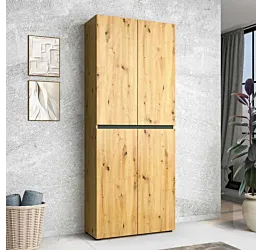 Scarpiera salvaspazio alta a 4 ante con 10 ripiani