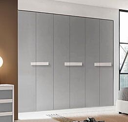 Armadio moderno battente Grigio argento, 6 ante