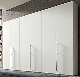 Armadio a 6 ante battenti Bianco laccato opaco con ante da 60 cm