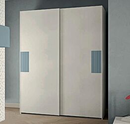 Armadio cameretta scorrevole 2 ante, finitura Cemento artico e Cadaques