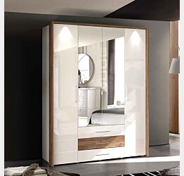 armadio moderno bicolore, ante batteni