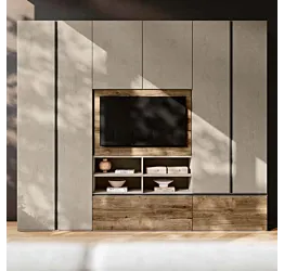 armadio vano tv in legno