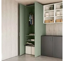 Mobile lavanderia 2 ante, L.90 H.258, Agave