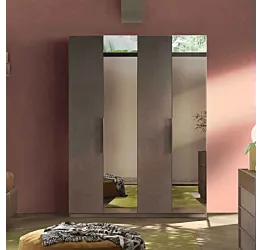 Armadio 4 ante, 183x240h cm, Bronzo con specchi, collezione Mondo Zenzero Shop