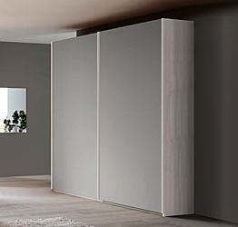 Armadio scorrevole Grigio argento e Bianco altea