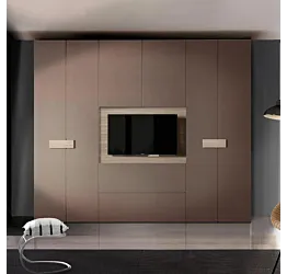 armadio con vano tv bronzo