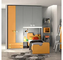 letto x bambini arancione