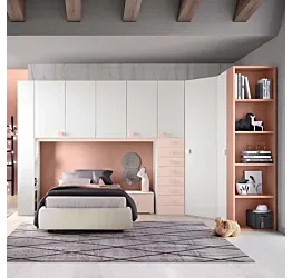 Armadio a ponte con cabina per cameretta