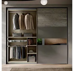 armadio scorrevole rovere grigio