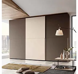 Armadio 3 ante scorrevoli, L.412 H.256, Bronzo e Orzo Zenzero Shop