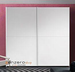Armadio a 2 ante scorrevoli con scocca e frontali Bianco opaco