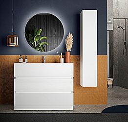 mobile con cassetti per bagno bianco