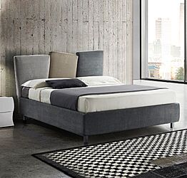 Letto Algedi in finitura grigio perla, tortora  e grigio cadetto
