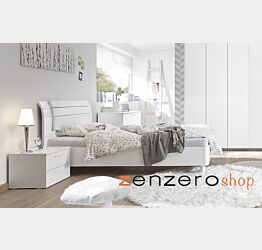 Letto Silk bianco in legno 122x200 