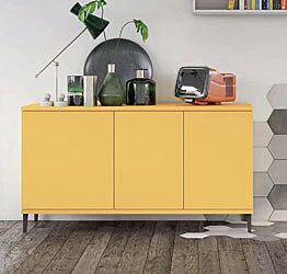 Madia moderna per soggiorno, Miele con piedini in titanio