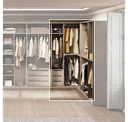 cabina attrezzata angolare bronzo