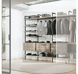 cabina a muro con cassetti