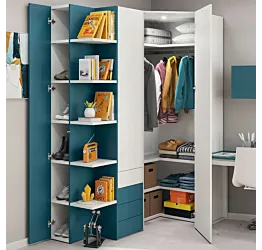 armadio cabina blu mosaico