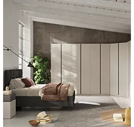 camera da letto grigio scuro