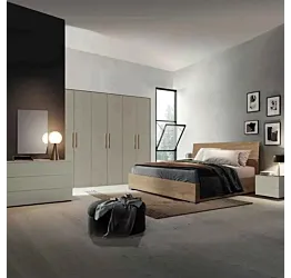 offerta camera completa tortora e noce biondo 