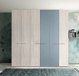 Armadio moderno a 6 ante battenti in finitura Noce brina e Cadaques