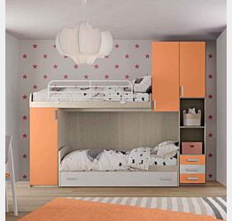 letto a castello arancio