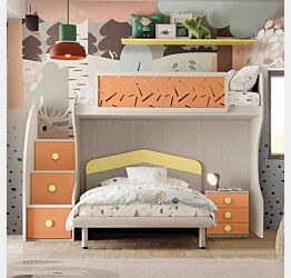 letto a castello arancione