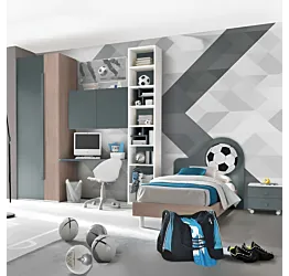 cameretta ragazzi blu reale