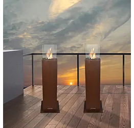 Camino a bioetanolo ruggine da esterno