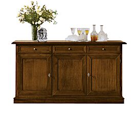 Credenza in legno finitura noce, arte povera - cm 156x85