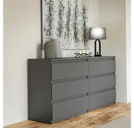 cassettiera grigia moderna scontata