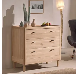 cassettiera in legno rovere 