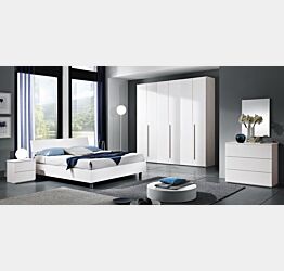 Camera da letto Completa bianco frassinato ELEONORA