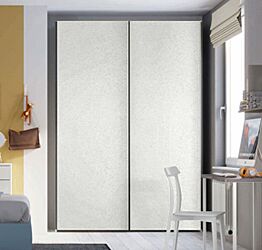 Armadio 2 ante scorrevoli H.225 L.178, finitura Cemento Artico