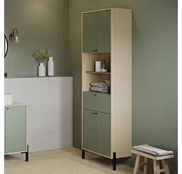 colonna stretta verde bagno