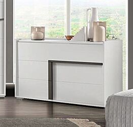 Comò Garda con 3 cassetti in finitura Noce bianco