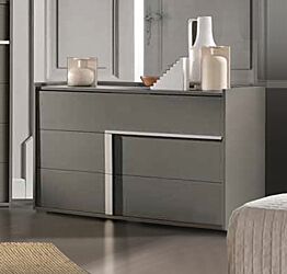 Comò moderno Garda a 3 cassetti in finitura Grigio londra