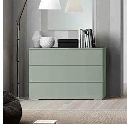 Comò Agave 3 cassetti, L.109, apertura a presa laterale