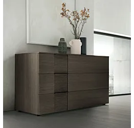 Comò Bliss Tomasella, Rovere moka e Cannettato, L.135 H.76