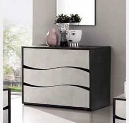 comò made in italy resina scuro e resina chiaro