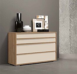 Comò moderno Orzo e Noce biondo