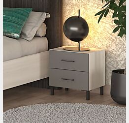 comodino bianco frassino