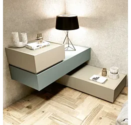 comò angolare sospeso